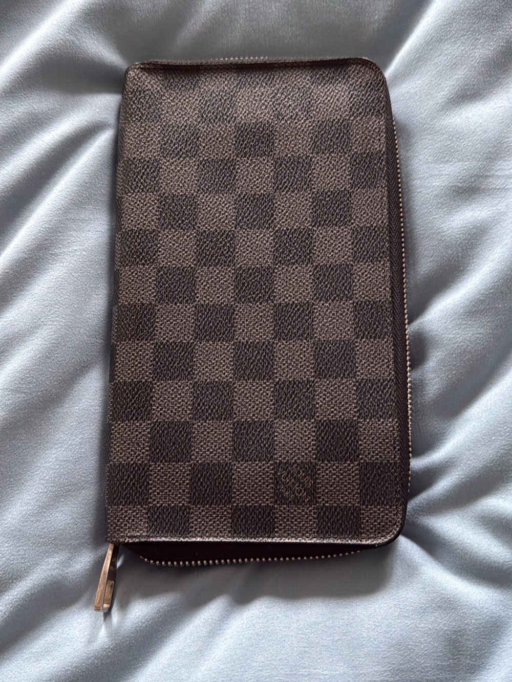 Louis Vuitton black and gray  Damier Zip Wallet